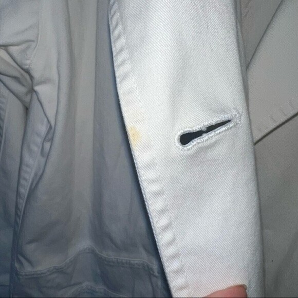 VINTAGE London fog white double breasted peacoat size 12 - Picture 4 of 13